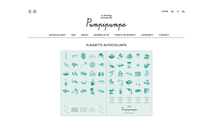 Capture d'écran du site Pumpipumpe