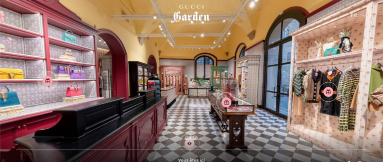 Visite virtuelle de la boutique du Gucci Garden
