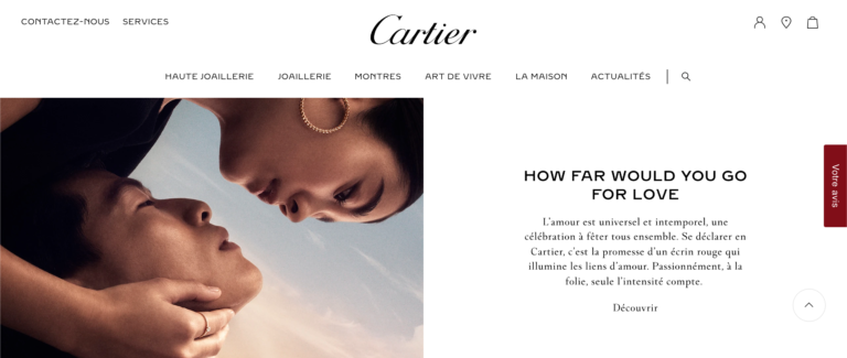 Page d'accueil Cartier