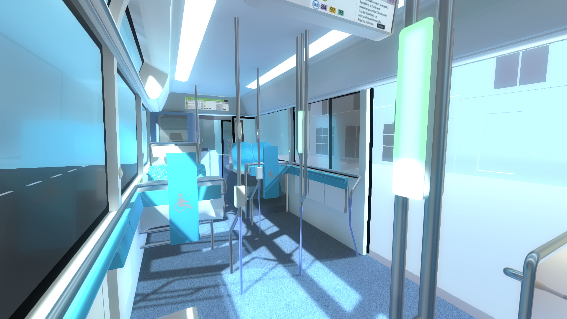 visite virtuelle en 3D du bus RATP (intérieur)