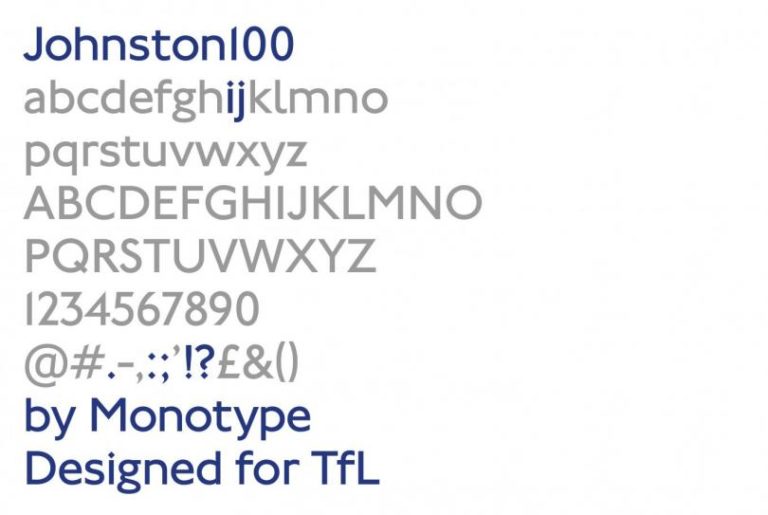 Typographie Johnston100